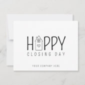 Schattige Huis Gelukkige Sluitingsdag Kaart (Voorkant)