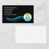 Schattige huis schoonmaak Visitekaartjes ontwerp (Voorkant / Achterkant)