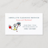 Schattige huis schoonmaakster service professional visitekaartje (Voorkant)