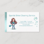 Schattige huis schoonmaken Maid Service Modern Visitekaartje (Voorkant)