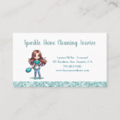 Schattige huis schoonmaken Sparkle Maid Service Visitekaartje (Voorkant)