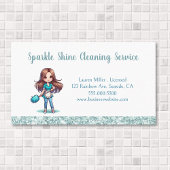 Schattige huis schoonmaken Sparkle Maid Service Visitekaartje