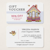 Schattige Huis Verzorger Services Coupon Gift Kaar Visitekaartje (Voorkant /achterkant)