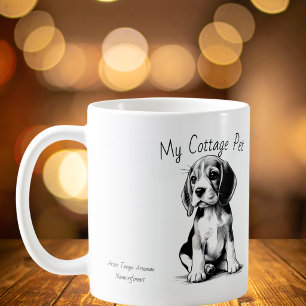 Schattige huisdier - Beagle / Personaliseer Koffiemok