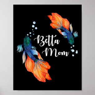 Schattige huisdier betta vis liefhebber betta moed poster