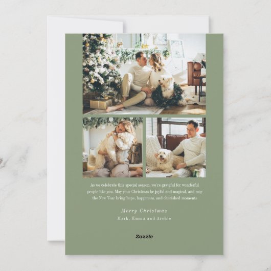 Schattige huisdier Het is een wonderbaarlijk leven Feestdagenkaart (Achterkant)