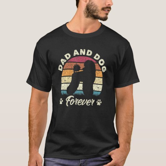 Schattige Huisdier Papa Hond Dier Ouderpoedel T-shirt (Voorkant)
