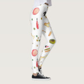 Schattige Huisdier Thema Modern Hondenpootje Bone  Leggings (Rechts)