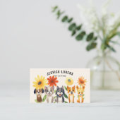 Schattige huisdier zitten, Happy Cat zitten, diere Visitekaartje (Staand voorkant)