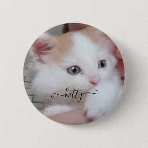 Schattige huisdieren persoonlijkheid foto Knop Ronde Button 5,7 Cm