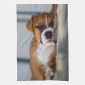 Schattige huisdierhond theedoek (Verticaal)