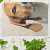 Schattige huisdierhond theedoek (Gevouwen)
