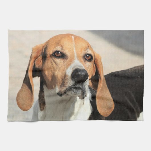Schattige huisdierhond theedoek (Horizontaal)