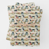 Schattige huisje kern betegeld Housewarming party Inpakpapier Vel (In situ)