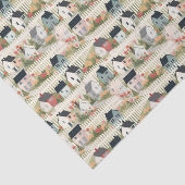 Schattige huisje kern betegeld Housewarming party Tissuepapier (Detail)