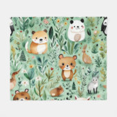 Schattige huisje kern groen veld Magnetisch Lijst Fleece Deken (Voorkant (Horizontaal))