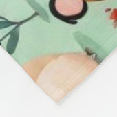 Schattige huisje kern groen veld Magnetisch Lijst Fleece Deken (Hoek)