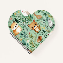 Schattige huisje kern groen veld Magnetisch Lijst Notitieboek