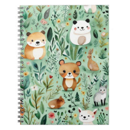 Schattige huisje kern groen veld Magnetisch Lijst Notitieboek