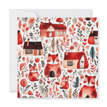 Schattige huisje kern rood veld Magnetisch Lijst