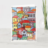 Schattige huisontwerp kaart (Voorkant)