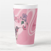 Schattige Hummingbird and Flowers Latte Mok (Voorkant)