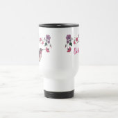 Schattige Hummingbird and Flowers Travel Mug Reisbeker (Center)