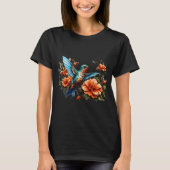 Schattige Hummingbird ontwerp T-shirt (Voorkant)