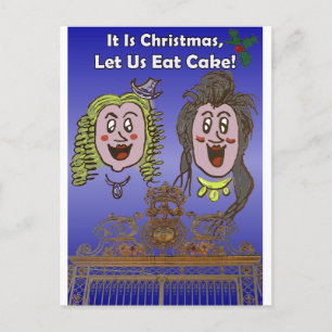 Schattige, humoristisch VersailleCartoon Kerst Bri Briefkaart