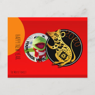 Schattige humoristische rat papierknip 2020 ansich briefkaart