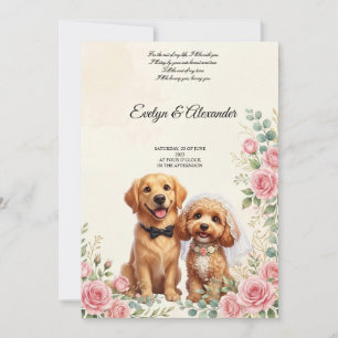 Schattige huwelijks honden kaart