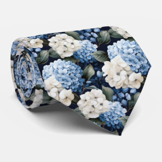 Schattige Hydrangea bloemtegelpatroon Stropdas