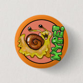 Schattige HYPE! Snail Emote Ronde Button 3,2 Cm (Voorkant)