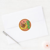 Schattige HYPE! Snail Emote Ronde Sticker (Envelop)
