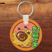 Schattige HYPE! Snail Emote Sleutelhanger (Achterkant)