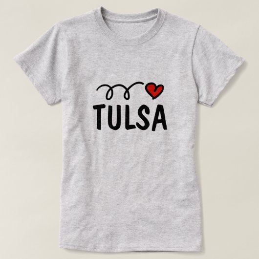 Schattige I hart Tulsa t shirt voor vrouwen (Design voorkant)