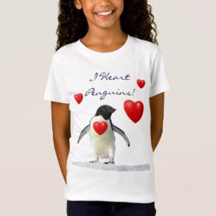 Schattige I Heart Pinguins Dierenliefhebber Baby-p T-shirt