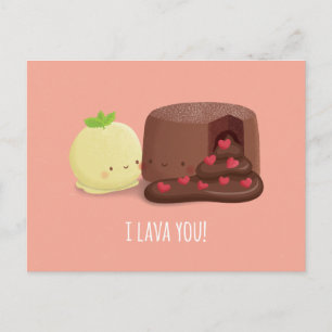 Schattige I Lava You Grappige Valentijnsdag Pun Feestdagenkaart