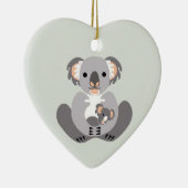 Schattige I love Koalas - Dierenvriend - Groen Keramisch Ornament (Rechts)