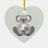 Schattige I love Koalas - Dierenvriend - Groen Keramisch Ornament (Voorkant)