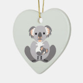 Schattige I love Koalas - Dierenvriend - Groen Keramisch Ornament (Links)