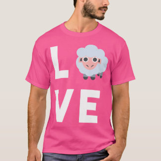 Schattige I Love Sheep Funny Sheep Lover voor T-shirt