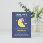 Schattige I Love You to the Moon & Back Baby showe Kaart (Staand voorkant)