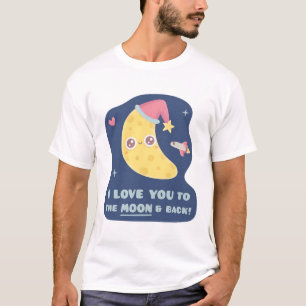 Schattige I Love You To The Moon en terug T-shirt