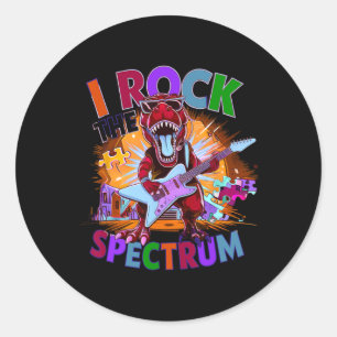 Schattige I Rock The Spectrum Autisme Moeder gemot Ronde Sticker