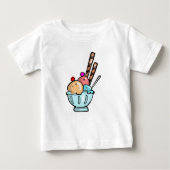 Schattige Ice Cream Christmas Baby Shirt gepersona (Voorkant)