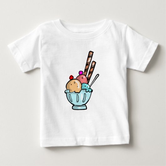 Schattige Ice Cream Christmas Baby Shirt gepersona (Voorkant)