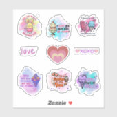 Schattige Ice Cream Fun Classroom Valentijns blad Sticker (Vel)