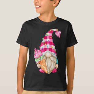 Schattige Ice Cream Lover Gnome voor Vrouwen met R T-shirt