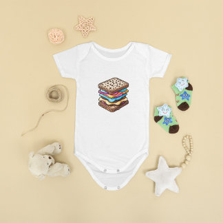 Schattige Ice Cream Sandwich Baby Bodysuit